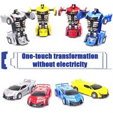 1 шт. Автомобильная игрушка крутая деформация автомобиля роботы-трансформеры спортивный автомобиль модель игрушечные роботы детские игрушки подарки для мальчиков 2024 - купить недорого