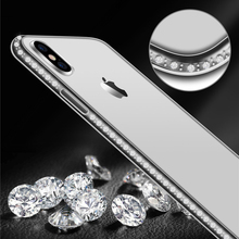 Clear Glitter Rhinestone Soft Case For iPhone XS MAX XR X 8 7 6S 6 Plus 5 5S SE Cover Bling Diamond Transparent TPU Phone Cases 2024 - купить недорого