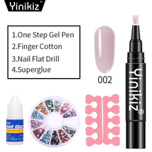 Yinikiz-Juego de 4 unidades de esmalte de uñas 3 en 1, Gel barniz para uñas, colores brillantes, Gel de uñas de un solo paso, híbrido, fácil de usar 2024 - compra barato