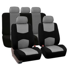 9 шт. полный набор чехлов для автомобильных сидений со съемными подголовниками универсальные накладки для внутренних сидений (серый) 2024 - купить недорого
