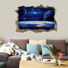 1pc DIY 3D Galaxy Stars Planets Universe Space Wall Mural Paper Wall Art Stickers Decor 2019 New 2024 - buy cheap