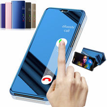 Умный зеркальный флип-чехол для телефона для huawei Honor 8x Коврики 20 Pro Lite Honor 8x max P20 Pro Lite Y5 Y6 Y7 Y8 Y9 2019 прозрачный чехол без искажения 2024 - купить недорого