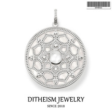 Silver Lotus Ornament Pendant, 2018 New Fashion Jewelry 925 Sterling Silver Trendy Gift For Women Girls Fit Necklace 2024 - buy cheap