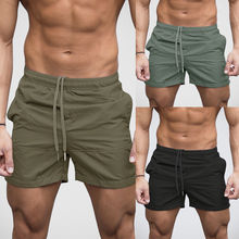 Mens cotton shorts Calf-Length gyms Fitness Bodybuilding Casual Joggers workout Brand sporting short pants Sweatpants Sportswear 2024 - buy cheap