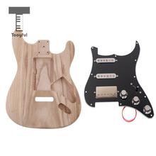 Tooynas guitarras sem acabamento requintadas, corpo de madeira com fio plástico pickguard para strat st partes de guitarra elétrica 2024 - compre barato