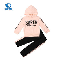 Pudcoco 2018 Toddler Kids Baby Girls Hooded Tops Pants Tracksuit Sportswear Outfits Clothes 2024 - buy cheap