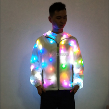 Waterproof Colorful LED Tron Dance Wear Luminous Halloween Costume Clothes LED Growing Lighting Robot Suits Event Party Supplies 2024 - buy cheap