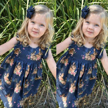 UK Cute Toddler Baby Girl Easter Bunny Casual Summer TuTu Dress Sundress Clothes 2024 - buy cheap
