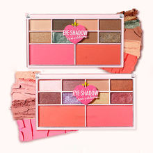 ICYCHEER-paleta de maquillaje para ojos y mejillas, 8 colores, sombra de ojos brillante mate + 2 colores, Kit de cosméticos de maquillaje 2024 - compra barato