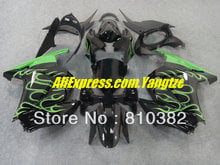 Green flames black Fairing kit for KAWASAKI Ninja ZX250R 2008 2010 2012 ZX 250R EX250 08 09 10 11 12 Injection mold Fairings 2024 - buy cheap