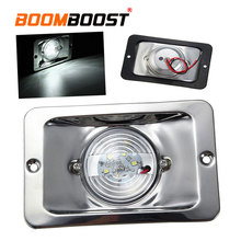 1 Pcs 12V Waterproof Stainless Steel Transom Ship Lights Navigation Lamp White LED Square Light for Marine Boat Ship 2024 - buy cheap