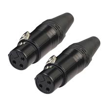 1pc/2pcs DIY Microphone XLR 3Pin Female Connectors Cable Solder Plug Adapters 2024 - buy cheap