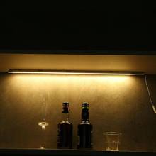 Светодиодная подсветка под шкаф теплый белый светодиодный ручной выключатель Инфракрасный датчик лампа под светильник для шкафа шкаф лампа 2024 - купить недорого