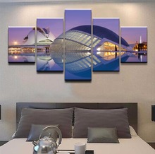 Modular Canvas Print Picture Wall Art 5 Piece City of Arts and Sciences Spain Valencia Painting For Living Room Home Decor Frame 2024 - buy cheap