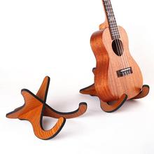 Suporte de madeira para ukulele, portátil, dobrável, vertical, violão, baixo, violino, rack de exibição, acessórios 2024 - compre barato