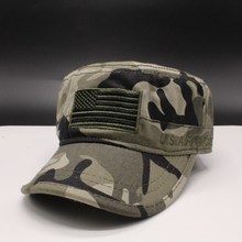 2018 New Classic Camouflage Men Military Caps Army Cadet Hats Cotton Adjustable Flat Top Patrol Cap 2024 - buy cheap