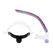Front Snorkel for Swimmers Swimming Training Center Mount Comfort Silicone Mouthpiece Swim Snorkel Tube W/Adjustable Head Strap 2024 - buy cheap