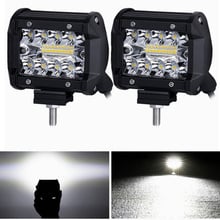 4 inch LED Work Light 60W Bar Bulb 12V 24V Spot Flood Lights for Trucks Led Fog Light Bar for Offroad Town Car ATV Boat SUV 2024 - buy cheap