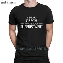 I Speak Czech Superpower Tshirts Cotton Letters Fitness O-Neck Men T Shirt 2018 Hip Hop Fashion Tee Shirt Kawaii 2024 - buy cheap