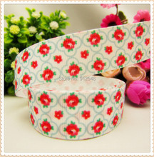 XW71014, 22mm flower Series Printed grosgrain ribbon, DIY handmade materials, headwear accessories, wedding gift wrap 2024 - buy cheap