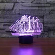 Creative Products Sailing 3d Lamp Led Decorative Table Nightlight Cactus Decoracion Led Usb 3d Light Fixtures 2024 - buy cheap