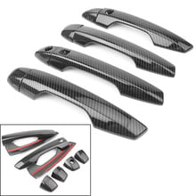 Carbon Fiber Look Door Handle Cover Smart keys for Mitsubishi Eclipse Cross 2018 2024 - buy cheap