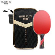 Huieson Wenge Wood & Carbon Fiber Blade 6 Star Super Powerful Ping Pong Racket Bat Table Tennis Racket Sticky Pimples-in Rubber 2024 - buy cheap