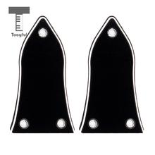2pcs ABS Plastic 3 Holes Truss Rod Covers Bell Style For Musical Instrument Guitar Parts Replacement Accessories Black 2024 - buy cheap
