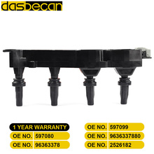 Dasbecan-bobina de ignição para peugeot 2526182, 9636337880, 96363378, 597080, 597099, 206 l, 307 l, 1007 l, citroen berlingo, 308 l 2024 - compre barato