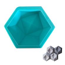 Hexagon Handicraft Silicone Mold Geometric Concrete Molds TV Background Decor Wall Brick Silicone Moulds For Wall Stone Tile 2024 - buy cheap