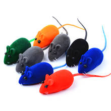 Мышь из флока забавные игрушки для кошек звуковая плюшевая резиновая виниловая мышь для домашних животных кошка реалистичные звуковые игрушки для кошек интерактивная игрушка для кошек 2024 - купить недорого