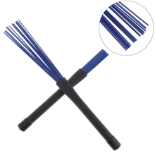 Conjunto de escovas retráteis de nylon azul com 1 par de 32cm, acessórios para instrumentos musicais 2024 - compre barato