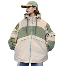 new Jacket Women Zipper Hoodies Parkas Thick Warm Spliced Coats autumn Winter Harajuku Hip Hop Female Loose Jackets wild Outwear 2024 - buy cheap