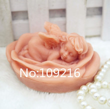 wholesale!!1pcs Prostrate Lotus Child (zx706) Food Grade Silicone Handmade Soap Mold Crafts DIY Mould 2024 - buy cheap
