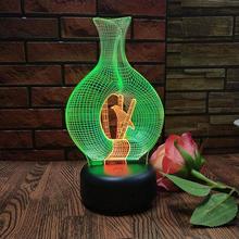 New Vase Led 3d Visual Night Light Creative 7 Color Touch Charging 3d Light Bedside decorative lamp for children's bedroom 2024 - buy cheap