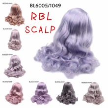 RBL кожа головы для кукол блайз, фиолетовые смешанные парики, серия 30, включая жесткий эндораш 2024 - купить недорого