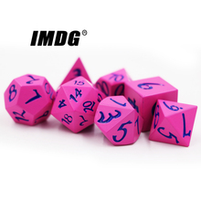 Im2d-dados para jogo, criativo, jogo de rpg, metálico, grande, rosa, vermelho, para crianças 2024 - compre barato