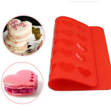 Forma de silicone para bolo com 30 buracos, esteira reutilizável para assar massas, cupcakes, em formato de coração, 1 peça 2024 - compre barato
