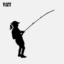 YJZT 12.2*13CM Mysterious Fishing Decor Car Sticker Graphic Vinyl Silhouette Sport C12-1651 2024 - buy cheap