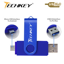 new TECHKEY OTG usb 3.0 64gb usb flash drive 3.0 32gbpen drive 8gb 16gb memoria cel usb stick pendrive u disk gift for mobile 2024 - buy cheap