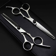 Professional Japan 4cr 6 inch Black cut hair scissors haircut sissors thinning barber hair cutting shears hairdresser scissors 2024 - buy cheap