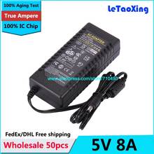 50pcs AC DC 5V 8A Power Supply Adapter 7A Charger Transformer For LED Strip Light CCTV Camera With IC Chip Free shipping 2024 - buy cheap