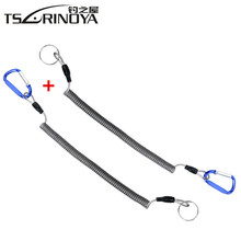 TSURINOYA 2Pcs Fishing Lanyards Retention Rope String with Camping Carabiner Secure Lock Pesca Accessories Fishing Tools Peche 2024 - buy cheap