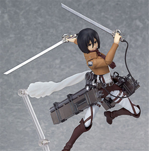 Cute Attack on Titan Figma 203 207 213 Levi Mikasa Ackerman PVC Action Figure Statue Collectible Eren Jaeger Model Toys Doll 2024 - buy cheap