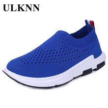 ULKNN Kids Sport Shoes 2021 New Children Knit Mesh Breathable Running Shoes Girls Sneakers Boys Outdoors School Casual Sneakers 2024 - buy cheap