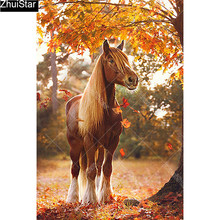 Full Square 5D DIY Diamond Painting "Horse" Embroidery Cross Stitch Mosaic Home Decor Gift   CJ17 2024 - buy cheap