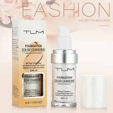 Жидкая основа для макияжа TLM, меняющая цвет, меняющая тон кожи, просто растушевывая профессиональный макияж TSLM1 2024 - купить недорого
