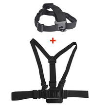 Elastic Strap Harness Adjustable Head Strap Chest Belt Strap Mount Kit for EKEN GoPro 8 SJCAM SJ4000 YI Action Camera Belt Strap 2024 - buy cheap