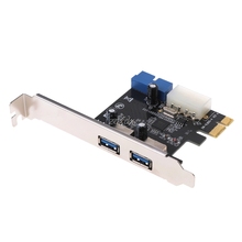 Super Speed USB 3.0 PCI-E 2 Port PCI Express Expansion Card 19-Pin Power Connector for Desktops PC 2024 - buy cheap