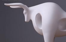 Estatua abstracta moderna de vaca de La Fortuna, adornos de resina, accesorios de decoración del hogar, regalo, escultura de vaca de La Fortuna 2024 - compra barato